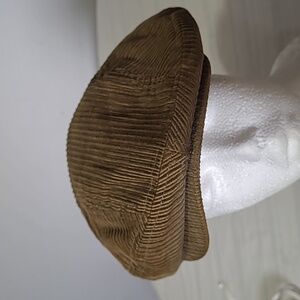 Vintage ALEXANDER JULIAN CORDUROY BROWN/TAN CAP ONE SIZE 100% COTTON